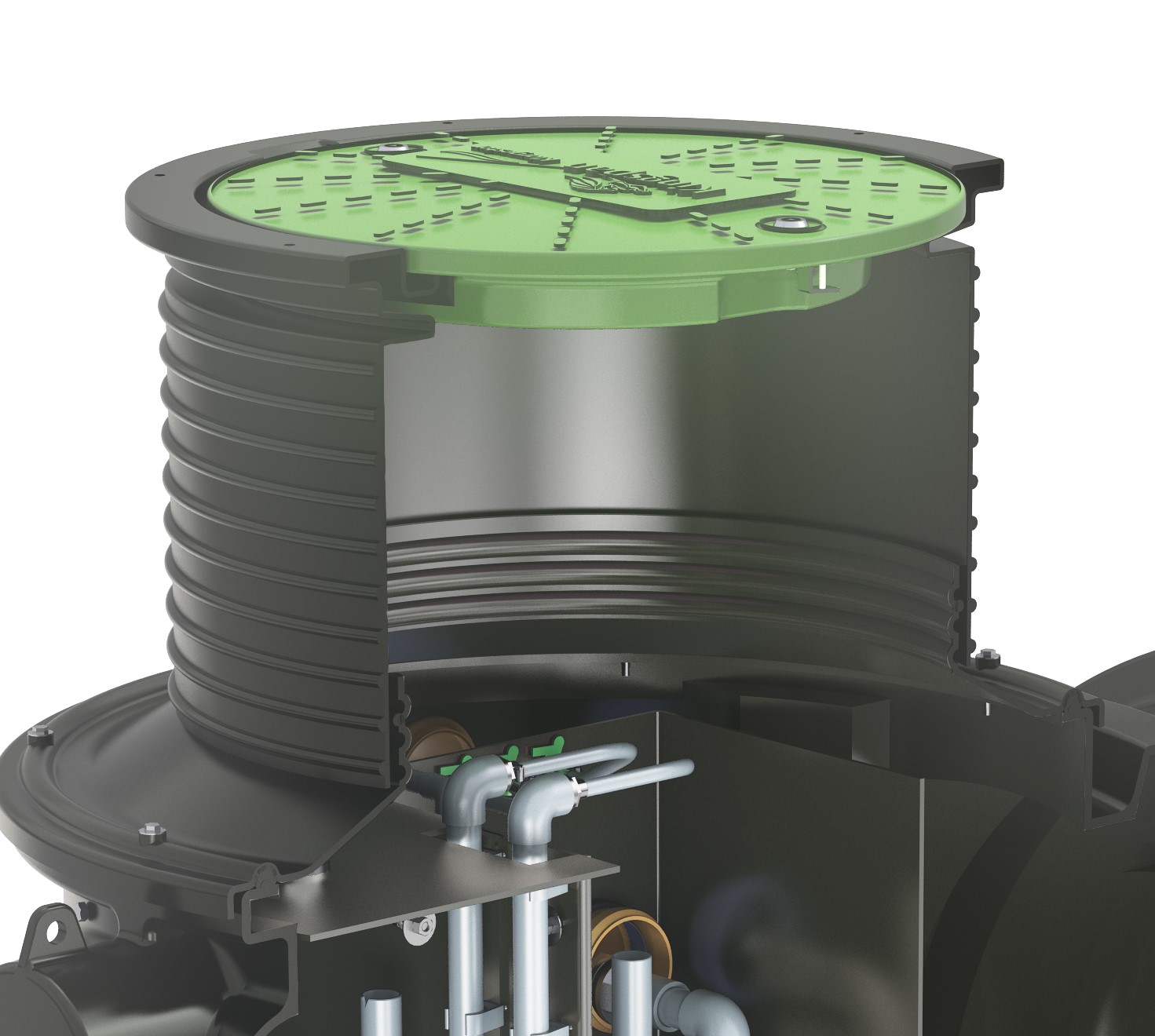 AquaBank® 3000 l unterirdischer, niedriger Tank für Regenwasser zur privaten Nutzung Regenwassertank