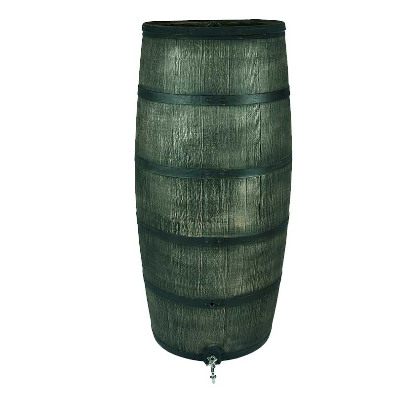 Regenfass 500 Liter schmal 1/2" grün Wasserfass Gartenfass