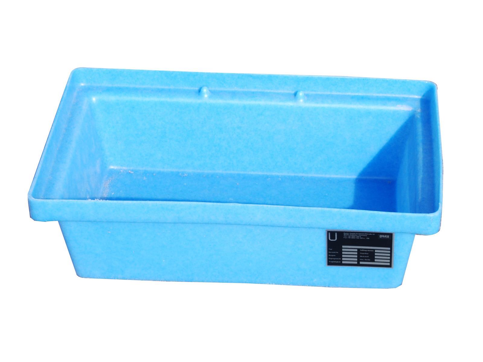 Robuste PE-Auffangwanne KWP-P 20: 20L Kapazität, Polyethylen Konstruktion - 600x400x170mm