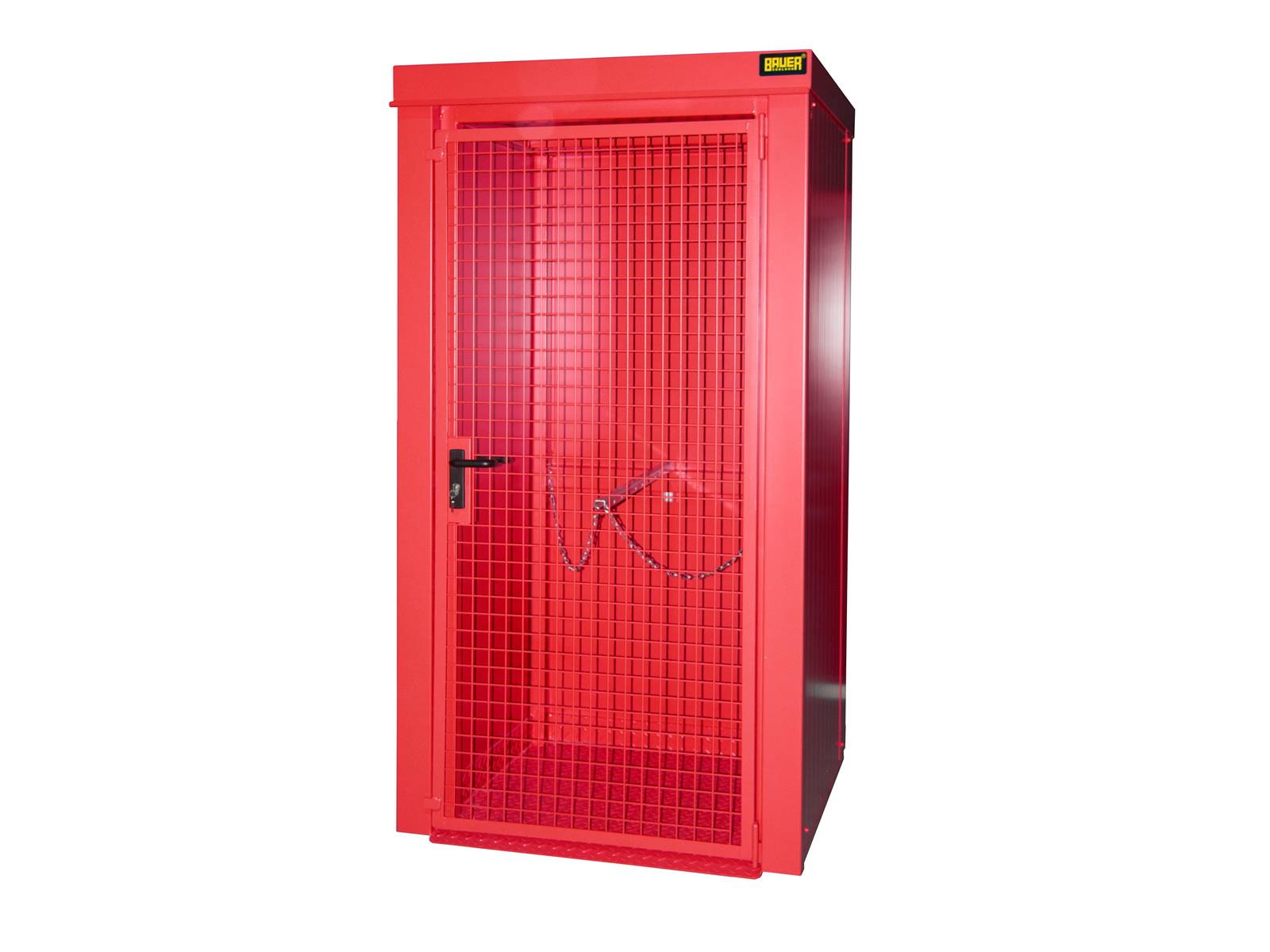 Gasflaschen-Container Typ GFC-B für 12 Gasflaschen RAL 3000 Feuerrot