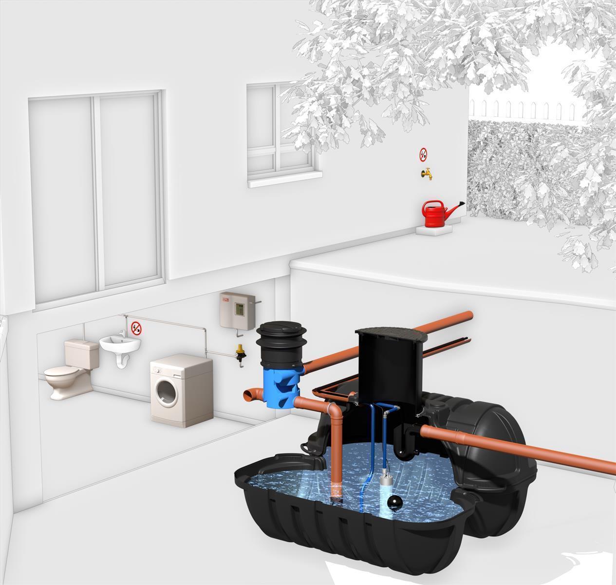 3500 Liter Komplettpaket Haustechnik II - Flachspeicher mit Pumpe und Nachspeisung