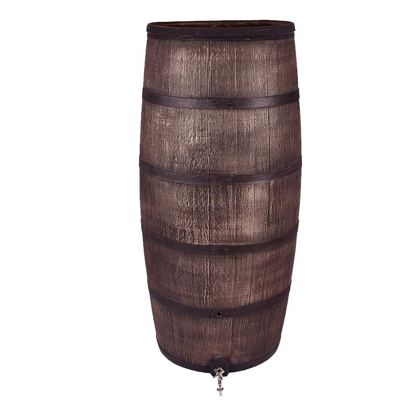 Regenfass 500 Liter schmal 1/2" braun Wasserfass Gartenfass