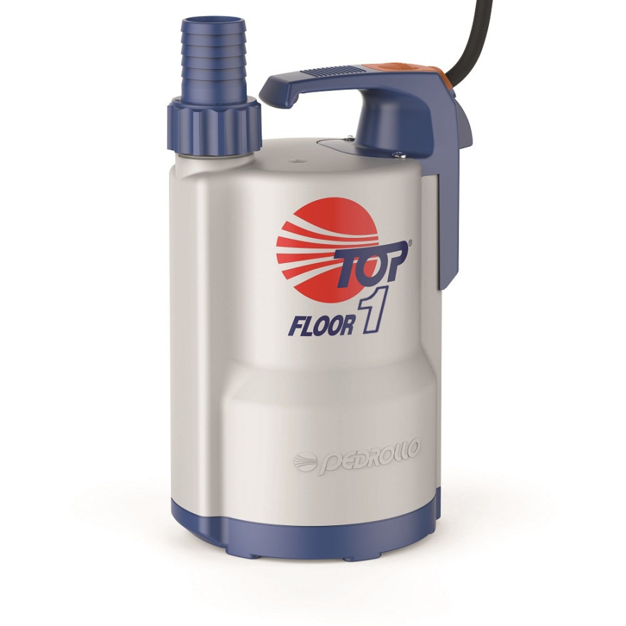 Tauchmotorpumpe Flachabsaugend Top 1 Floor 230V mit 10m Kabel für effizientes Abpumpen