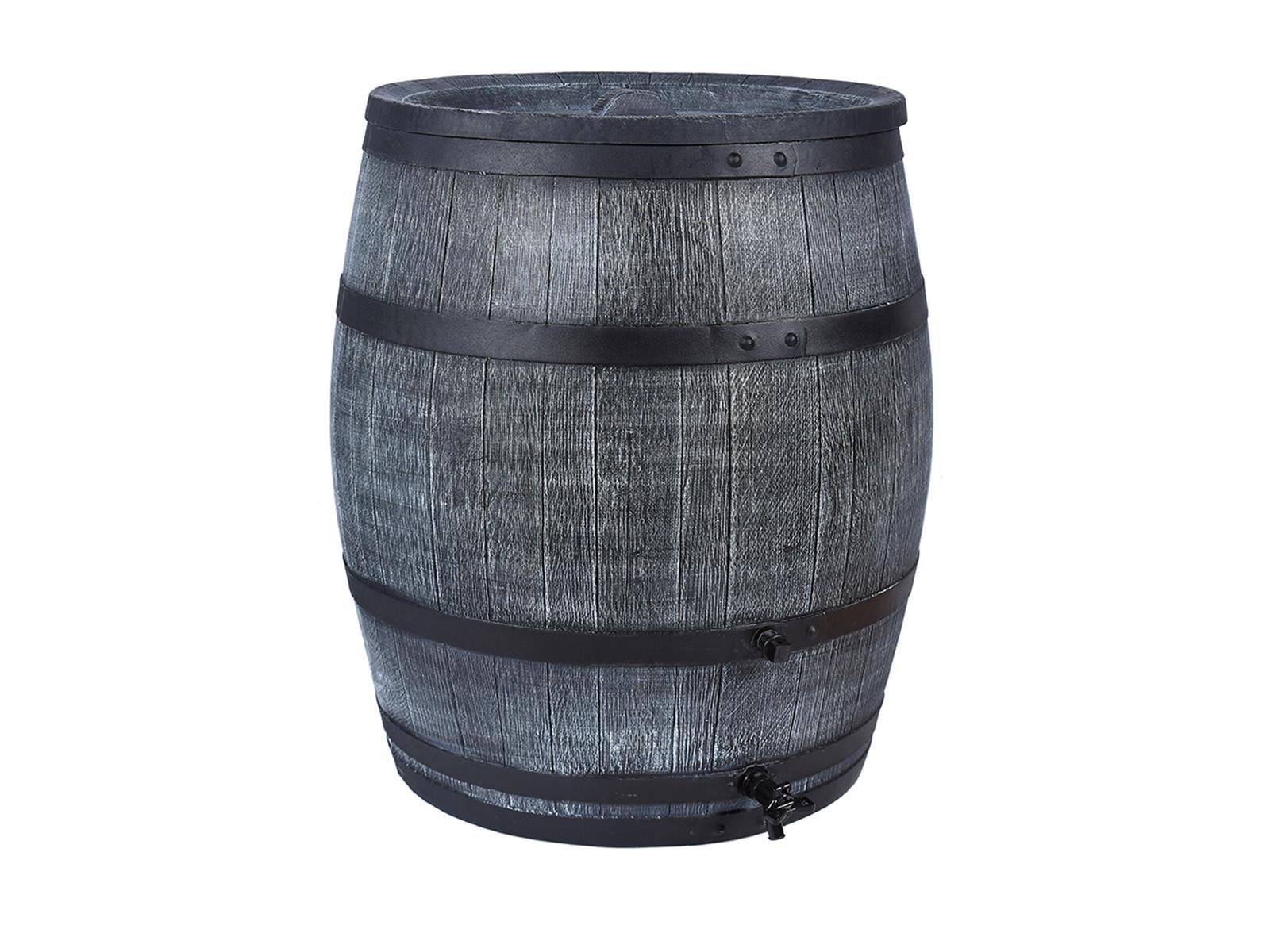 Regenfass 240 Liter  3/4" Wasserhahn "Messing" Grau Wasserfass Gartenfass