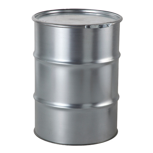 216,5l Verzinktes Fass: Zertifiziert, 1,0mm Stahl, Hebel-Spannring